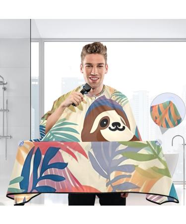 Kigai Sloth Palm Barber Cape | Professional Waterproof Hair Cutting Cape for Men & Women | Adjustable Snap Closure Hairdressing Cape - Buy Online on SooperMarket.com