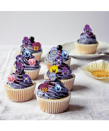 Shop Alegre 60 Edible Flowers for Cakes | Decorative Pansies for Birthdays Weddings & Muffins - Buy Online on SooperMarket.com