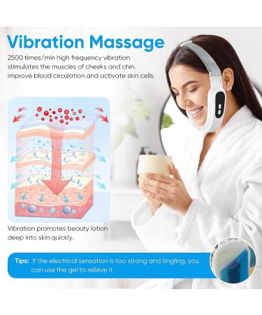 Electric Double Chin Reducer with Blue Red Light for Skin Lifting & Shaping - Buy Online on SooperMarket.com
