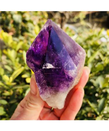 180-220g Ametrine Quartz Crystal Stone Single Terminated Irregular Purple Reiki Crystals Stones and Minerals Therapy Home Ornament FUZEGRDLI 180-220 g Purple