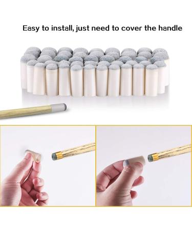 50-Piece Pool Cue Tips Set | Slip-On Billiard Cue Tips Replacement in 4 Sizes (9mm, 10mm, 12mm, 13mm) - Buy Online on SooperMarket.com