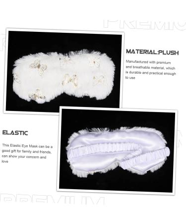 Gatuida Elastic Eye Covers - 12 Pcs Plush White Eye Masks for Travel Sleep & Protection | Soft Safety Eye Shades - Buy Online on SooperMarket.com