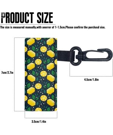 SCRAWLGOD Lemon Print Lip Balm Holder Keychain Portable Lip Balm Sleeve keychain Chapstick Holder Secure and Nice Hand Feeling Set of 5 Lemon 5 - Buy Online on SooperMarket.com