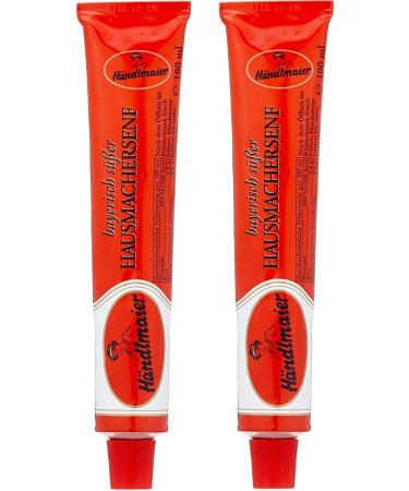 Bavarian sweet home-made mustard 2x100 ml, Haendlmaier / Germany