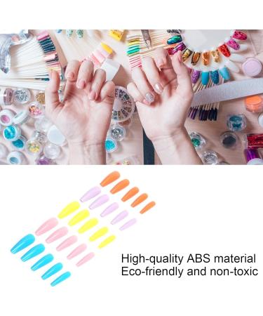 Colorful Nail Tip Pure Color Full Cover Nail Tip Home Salon Stylish Colorful False ABS Material Fake Nail Manicure Tool Easy to Cut(05) - Buy Online on SooperMarket.com