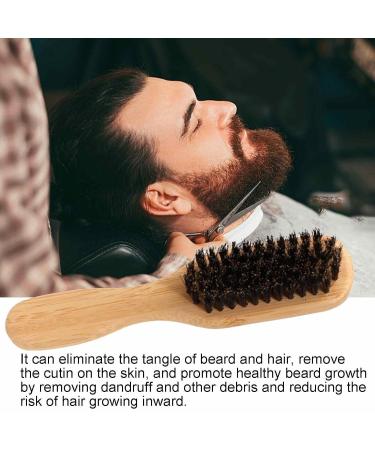 Wild Boar Beard Brush for Stiff Hair - Natural Wooden Brush for Men | Elastic Soft & Stiff Bristles for Beard & Mustache Grooming - Buy Online on SooperMarket.com