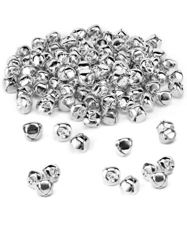 MCPINKY Jingle Bells, 170PCS Metal Craft Bells Bulk DIY Bells for Christmas Festival Decoration Home Decoration, 0.5 Inch, Silver 0.5 Inches Silver Bells