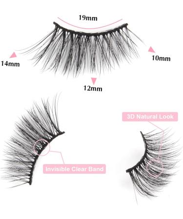 Glowingwin Half Wispy Cat Eye False Eyelashes | Natural Look 10 Pairs Soft Handmade Reusable Faux Mink Corner Lashes - Buy Online on SooperMarket.com