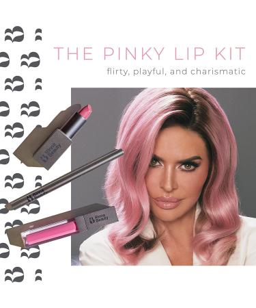 Rinna Beauty Icon Lip Kit - Pinky - All-in-one Lip Kit with Lipstick, Lip Gloss, and Lip Liner - Candy Pink Vegan Formula for Long-lasting, Anti-aging, Moisturizing, and Cruelty-Free Results - Buy Online on SooperMarket.com