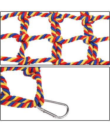 Bohue 2Pcs Colorful Woven Climbing Net Pet Hammock Netting Toy Hanging Hammock Net with 4 Hooks Small Animal Supplies Rope Ladder for Parrot Bird Hamster Squirrel - Buy Online on SooperMarket.com