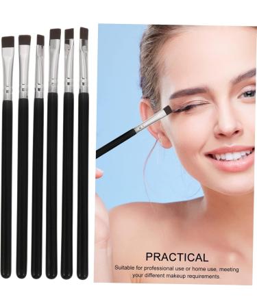 Baluue 6pcs Flat Eyebrow Brush Eyeliner Brush Eye Makeup Brush Eyebrow Makeup Brush Black Artificial Fiber - Buy Online on SooperMarket.com