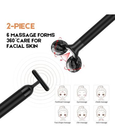 2-in-1 Electric Face Massager Kit - Facial Roller & T Shape Massager | Beauty Bar for Skin Care Tools - Buy Online on SooperMarket.com