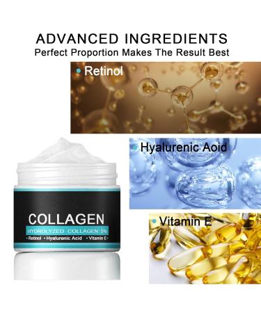 Collagen Night Cream for Men - Anti-Aging Face Moisturizer with Hyaluronic Acid & Vitamins E | Skin Tightening Wrinkle Cream - Buy Online on SooperMarket.com