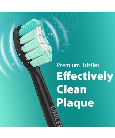 LINILEEA Toothbrush Replacement Heads Black Compatible with Philips Sonicare Click On Electric Toothbrush 8Pack Balck 1 count (Pack of 8) - Buy Online on SooperMarket.com