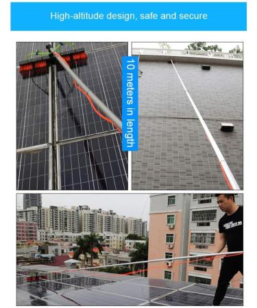 photovoltaic cleaner window cleaning pole 4M-12MExtension Pole Squeegee Window Washer Combo Telespole for Window Cleaning Pole Water Brush Extendable Cleaner Conservatory Roof/6M 35cm Brush Head 8M/27FT - Buy Online on SooperMarket.com