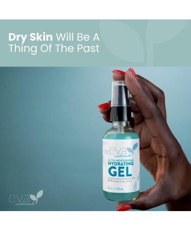 Eva Naturals Ultra Moisturizing Hydrating Gel - 2 oz. XL Bottle with Hyaluronic Acid, Aloe Vera, and Plant Stem Cells for All Skin Types - Buy Online on SooperMarket.com