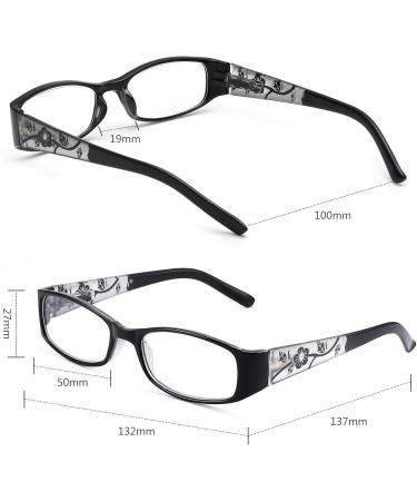 JM 3 Pack Women's Reading Glasses - Vintage Rectangular Readers +1.5 Diopters - Spring Hinge - Mixed Colors - Buy Online on SooperMarket.com
