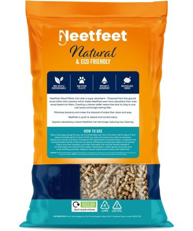 Premium Natural Wood Pellet Cat Litter | Ultra Absorbent & Biodegradable | Effective Odour Control | 30L Bag - Buy Online on SooperMarket.com