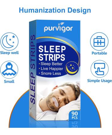 Mouth Tape for Sleeping 90 Pcs - Snoring Solution Sleep Strips for Better Nose Breathing and Instant Snoring Relief - Buy Online on SooperMarket.com