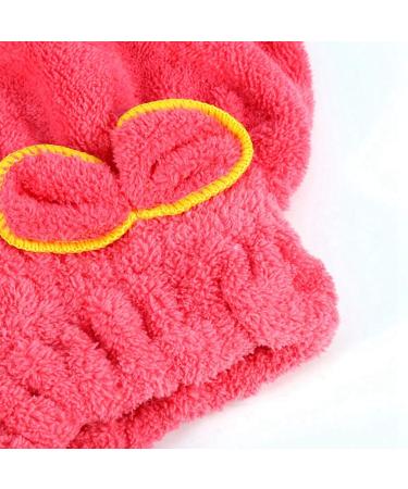Microfiber hair crop for women Magic Instant towel for dry hair hair turbane for wet hair superabsorbing rapidly drying hair turban for drying (red)