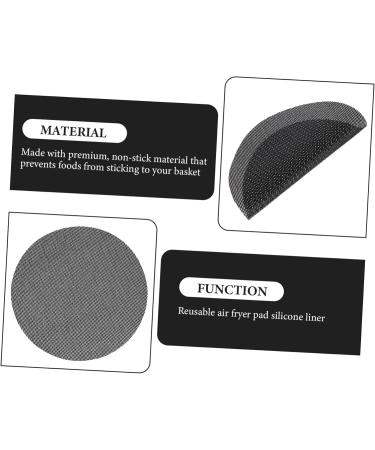 Zerodeko 4pcs Air Fryer Pad Air Fryers Airfryer Microwave Steamer Air Fryer Silicone Pad Washable Baking Mat Black 20.5X20.5X0.1CM - Buy Online on SooperMarket.com