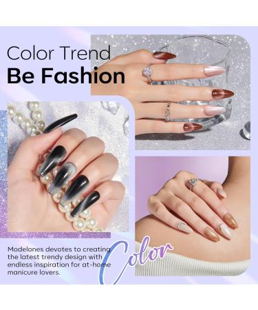 Modelones Cat Eye Gel Nail Polish 1PCS 15ml Rainbow Holographic 9D Silver Shimmer Velvet Glitter Gel Polish with Magnet Stick Soak Off LED Nail Art Manicure Salon DIY Home - Buy Online on SooperMarket.com
