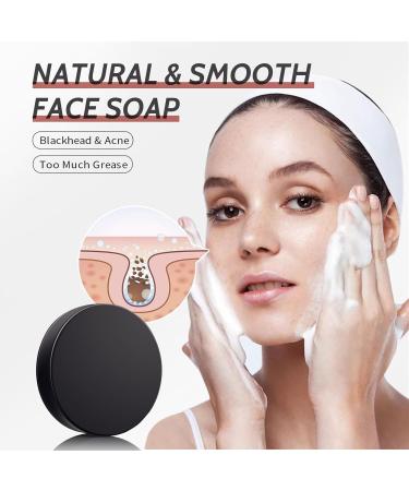 Trendyfave Bamboo Charcoal Soap Bar Oil Control Charcoal Soap Organic Handmade Soap Body Acne Wash Remove Acne Blackheads Dark Spot Natural Bar Soap for Face Body & Hand Soap Bar - Buy Online on SooperMarket.com