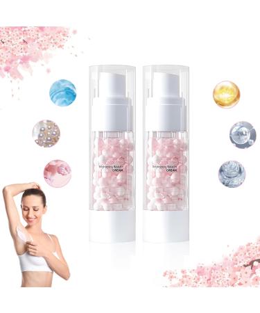 2PCS Brightening Underarm Cream Pearl Capsules Cream Brightening Pearl Capsules Underarm Care Cream Exfoliating Body Gel For Women