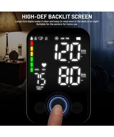 Automatic Digital Blood Pressure Monitor with Large Cuff, Led Display - 240 Memory, 2 Users - White - Buy Online on SooperMarket.com