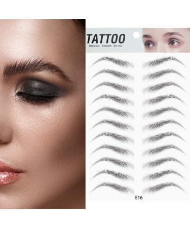 DKAF 3D Hair-Like Eyebrow Stickers - Waterproof & Natural Tattoo - 2 Pcs Brow Shaper Set - E16 - Buy Online on SooperMarket.com