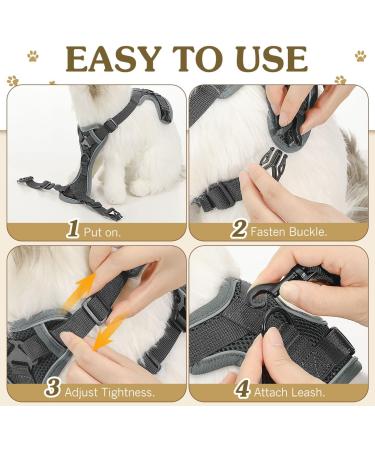 VavoPaw Cat Harness and Leash Set for Walking Adjustable Kitten Vest Harness with Reflective Strip Breathable Mesh Escape Proof Soft Pet Safety Vest for Cats Kittens Puppies S Grey Small Gray - Buy Online on SooperMarket.com