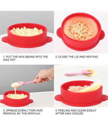 Hair Removal Wax Bowl - Replacement Wax Pot for Wax Warmer | Silicone Beauty Accessories (Red) - Shop Now! - Buy Online on SooperMarket.com
