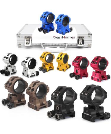 WestHunter Optics Adjustable Height Picatinny/Dovetail Scope Rings - 1 Inch/30mm Precision Scope Mount in Black (6 Color Options) - Buy Online on SooperMarket.com