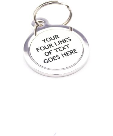 PS Pet Tags - Cat ID Tags - SuperCat Design - Zinc Alloy Metal - Small (24mm) Personalised On Reverse - Cat Name Address Identity Tag - Made in UK - Buy Online on SooperMarket.com