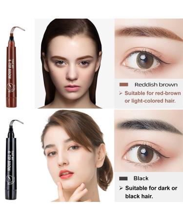 Long Lasting Waterproof 3PCS Dark Brown Eyebrow Pen - Create Natural Makeup - Microblading Effect - 3 Count - Buy Online on SooperMarket.com
