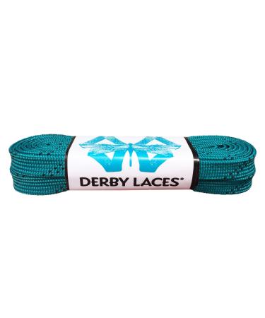 Derby Laces Teal 84 Inch Waxed Skate Lace for Roller Derby, Hockey and Ice Skates, and Boots