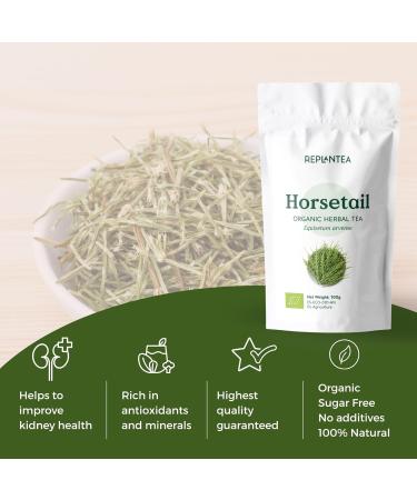 Horsetail Tea Organic 100g (50 Cups) | Horsetail Organic Herbal Leaf Tea | Equisetum Arvense REPLANTEA - Buy Online on SooperMarket.com