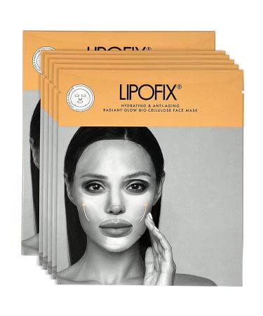 Lipofix Anti Aging Lifting Hydrating Facial Bio Cellulose Face Mask - 5 Masks, Korea Made for Fine Line Reduction and Skin Radiance - Buy Online on SooperMarket.com
