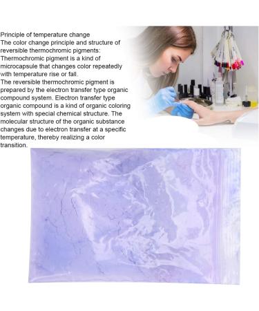 DIY Thermochromic Powder No Radioactivity Color Changing Pigment Powder for Nail Shop for Beauty Salon for Home(Dark blue to light purple Reindeer) - Buy Online on SooperMarket.com