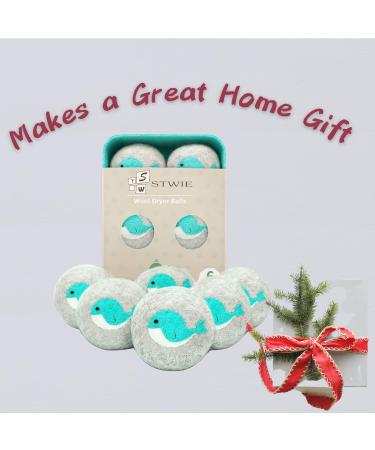 Organic Wool Dryer Balls - New Dolphin Design | Reusable Laundry Felt Balls with Crafting Box | Reduce Drying Time & Wrinkles - Style-3 - Buy Online on SooperMarket.com