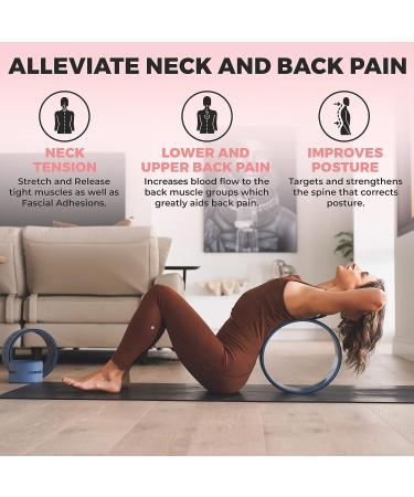 Large 13 inch Yoga Wheel for Back Pain Relief and Muscle Massage - Back Stretcher for Spine Stress Relief - Nude Moon Design - Buy Online on SooperMarket.com
