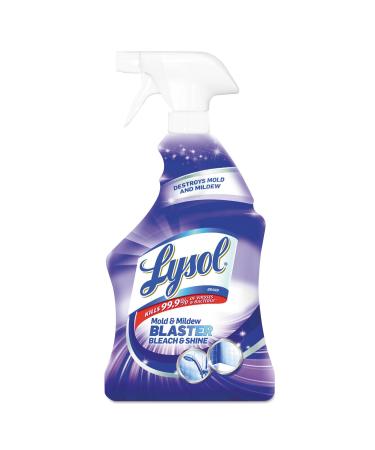 LYSOL MOLD & MILDEW REMOVER SPRAY WITH BLEACH, DISINFECTS, CLEANS AND REMOVES STAINS, FOR BATHROOMS, SHOWERS AND KITCHENS, 32oz (Pack of 12)