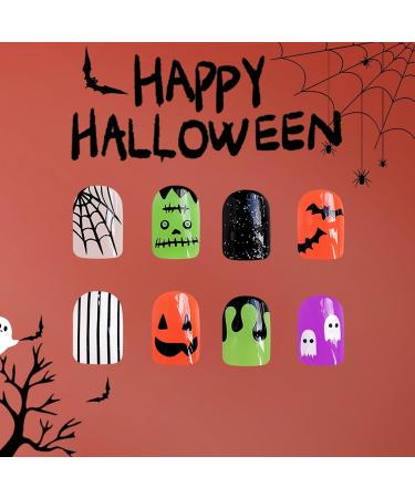 Veeteah Cute Halloween Nails | Artificial Nails Full Stick On Nails False Nails Cute Ghosts Artificial Full Women's Halloween Ghost Press-Ons Fake Nails - Buy Online on SooperMarket.com