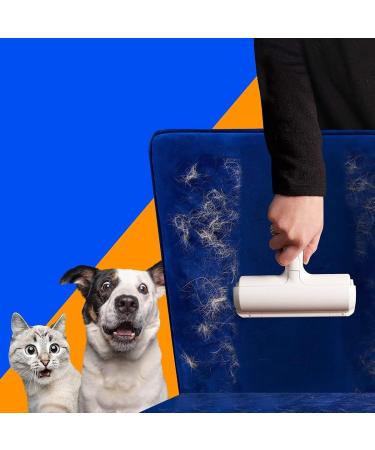 Pet Hair Remover - Reusable Lint Roller for Carpets & Furniture | Self-Cleaning Fabric Shaver for Cats Dogs & Rabbits - Portable Lint Rollers (White - Buy Online on SooperMarket.com