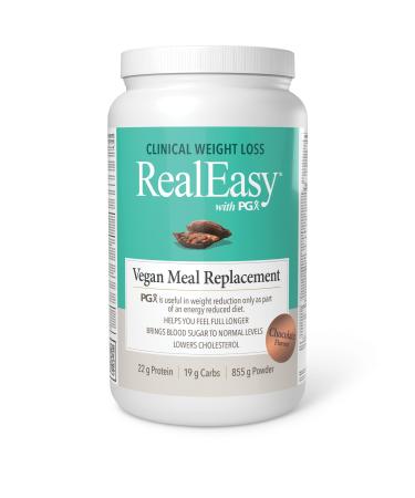 RealEasy with PGX Vegan Protein Meal Replacement Chocolate Flavour - 855g Helps You Feel Full Longers 22g of Protein per serving