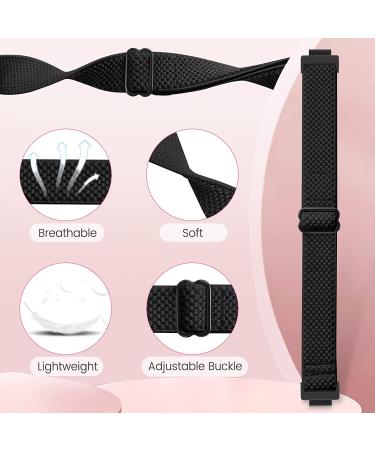 Enkic Elastic Nylon Watch Band 5-Pack for Fitbit Inspire 2/Inspire/Inspire HR - Black/Beige/Burgundy/Indigo/Gray - Buy Online on SooperMarket.com