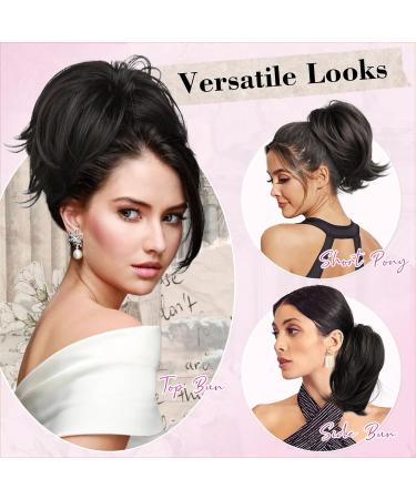 REECHO Messy Bun Hair Piece Claw Clip Short Ponytail Extension for Women - Dark Blonde - Buy Online on SooperMarket.com
