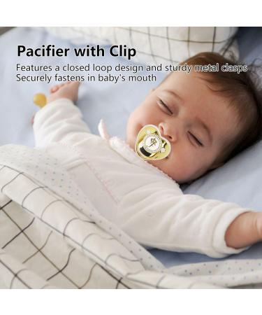 Letter F Shape Pacifier - Stylish Silicone Baby Pacifier with Chain Clip for Home & Travel - International Shipping Available - Buy Online on SooperMarket.com