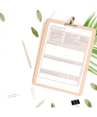 Lash Extension Consent & Aftercare Forms | 100 Pack | for Lash Artists | Mapping Included | 8.5x11 inch - Buy Online on SooperMarket.com