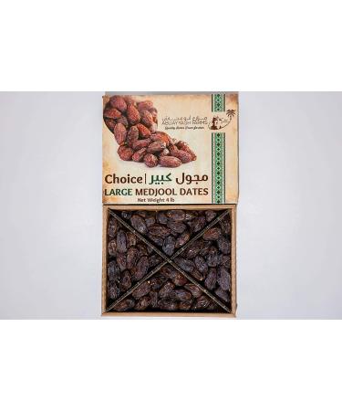 AbuAyyash Farms Large Choice Medjool Dates - 4 Pound Box | Fresh and Delicious - Buy Online on SooperMarket.com